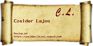 Czelder Lajos névjegykártya